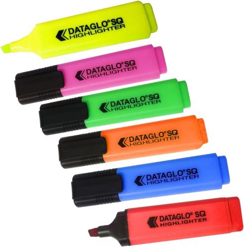DATAGLO SQ HIGHLIGHTER WALLET 8 (Wallet of 8)