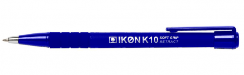 IKON K10 SOFT GRIP RETRACT BALLPEN BLUE (Box of 12)