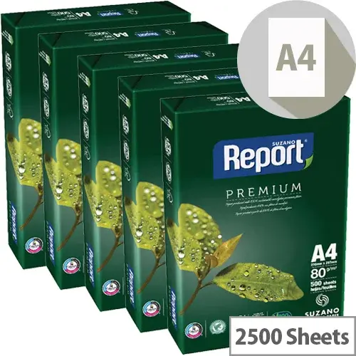 Report Premium A4 80gsm sc Mix 70% Box 2500 Sheets (5 REAMS)