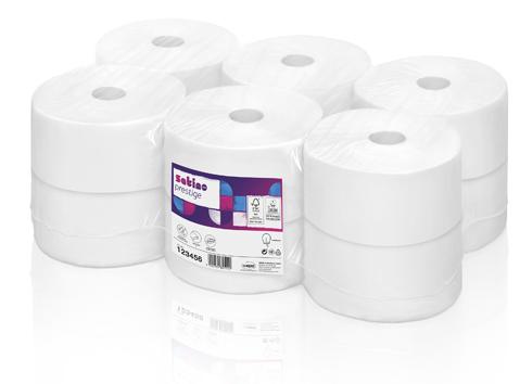 SATINO Mini Jumbo Toilet Roll 150m x 12, 60mm core PK 12