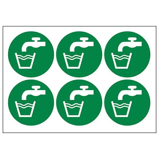Safety Sign Drinking Water Vinyl Labels