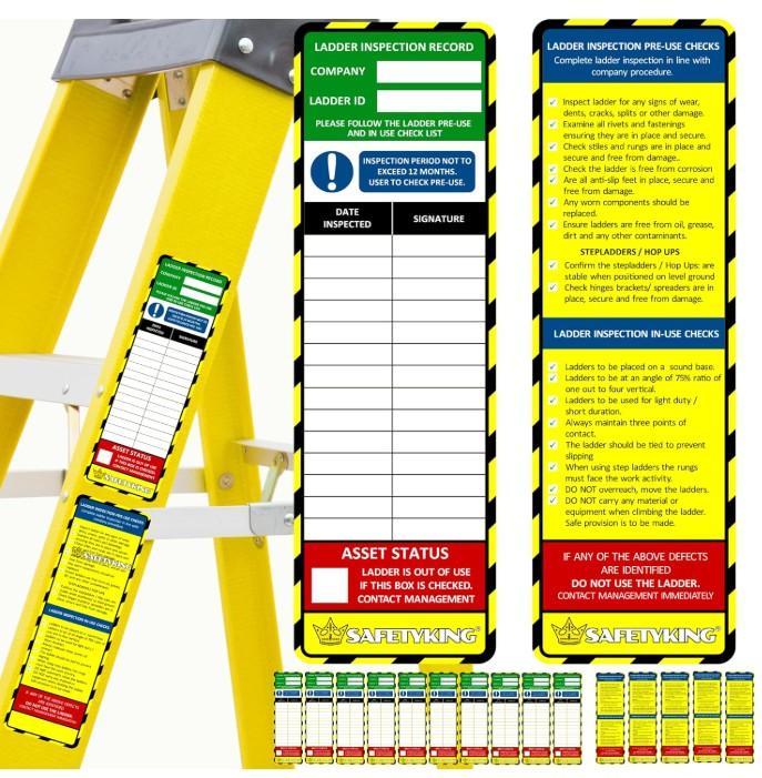 Ladder Inspection Tags 15 pcs 10x