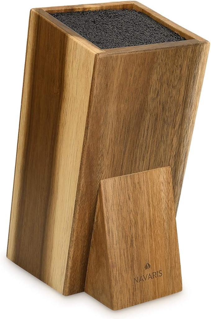 Navaris Wooden Kitchen Knife Block