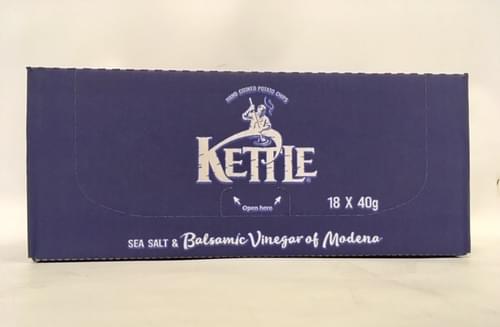 KETTLE Chips Sea Salt & Balsamic Vinegar PK18