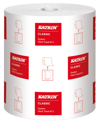 Katrin System Classic Roller Towel White 2Ply Food Safe 160m x 6 rolls [460102]