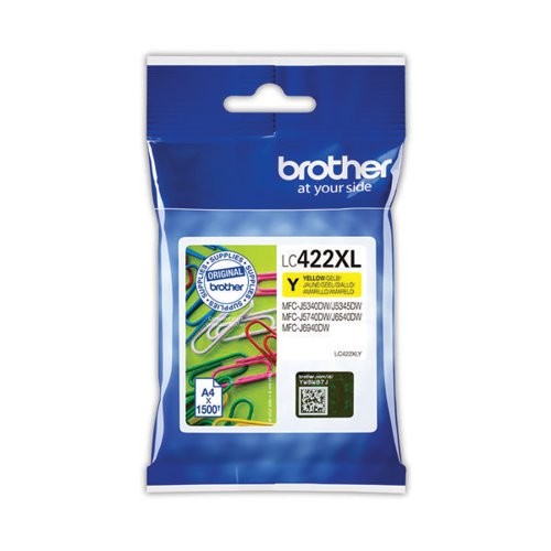 BRO HIGH YIELD YELLOW INK CART LC422XLY