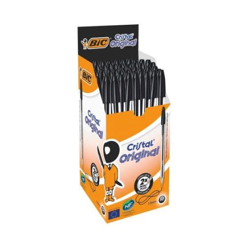 Bic Cristal Biro Med Black Bx50