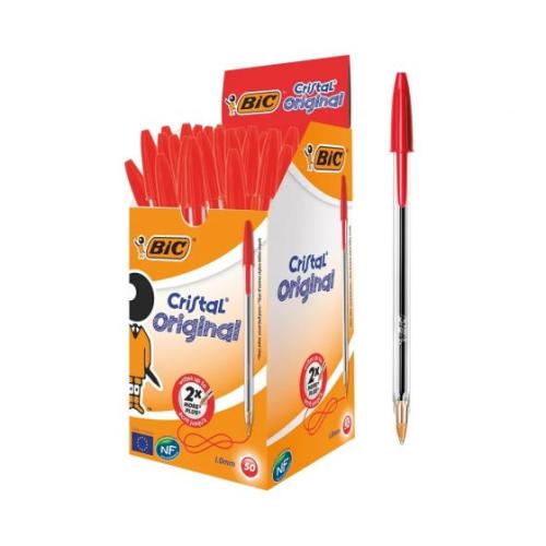 Bic Cristal Biro Med Red Bx50