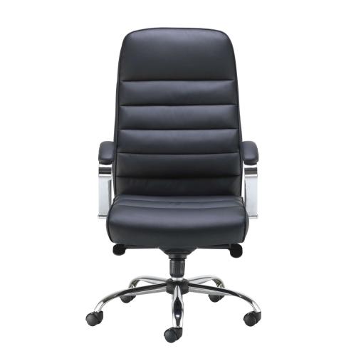 Ares black executive office chair displayed from the front view