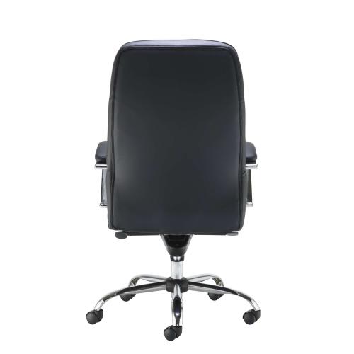 Ares black executive office chair displayed from the back view