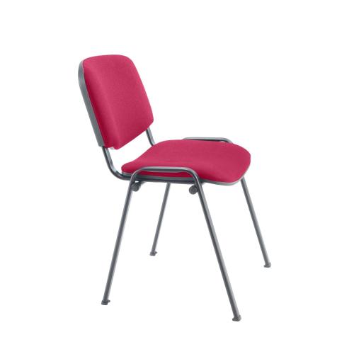 Side view of the Club Chair displaying  durable black frame.