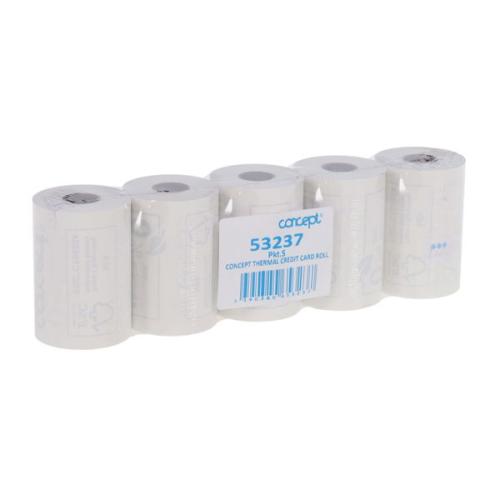 CONCEPT Pkt.5 57mm x 40mm x 17m THERMAL CREDIT CARD ROLL