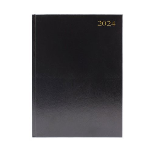 Desk Diary 2 Pages Day A4 Blk 2027 (Pack of 1)