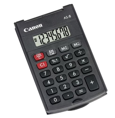 Canon Simple Calculator 8 Digit LCD H-11.4mm x W-60mm x L-97mm Dark Grey