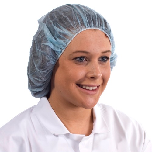 Bouffant Cap Blue 21in Poly - 10x100