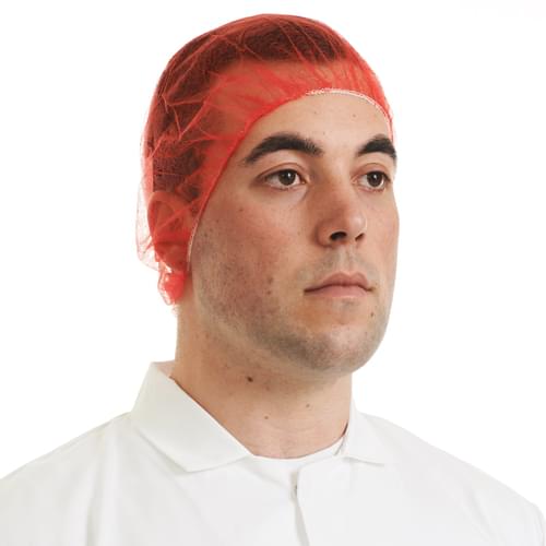 Bouffant Cap Red 21in Poly - 10x100