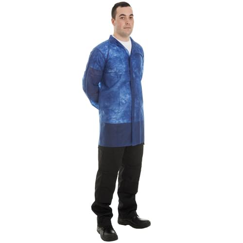 Blue N/W Vis Coat Velcro XXL - 50pieces