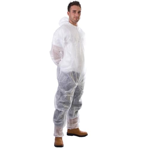 Coverall Non-Wov White Medium - 50pieces