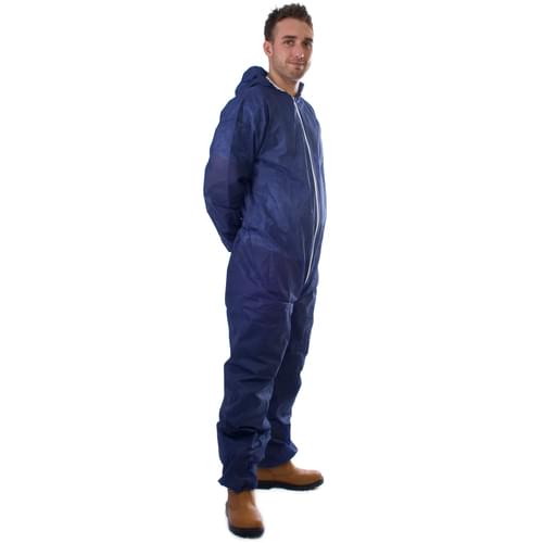 Coverall Non-Wov Blue Large - 50pieces