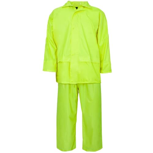 Rainsuit Polyester/pvc 170T Fluo Yellow 4XL 20pieces