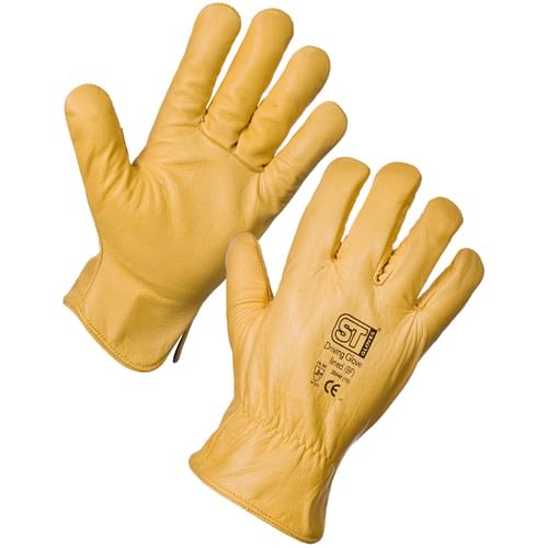 Skin Driving Glove Lined (Mens) Yellow - 10x12 - Size 12