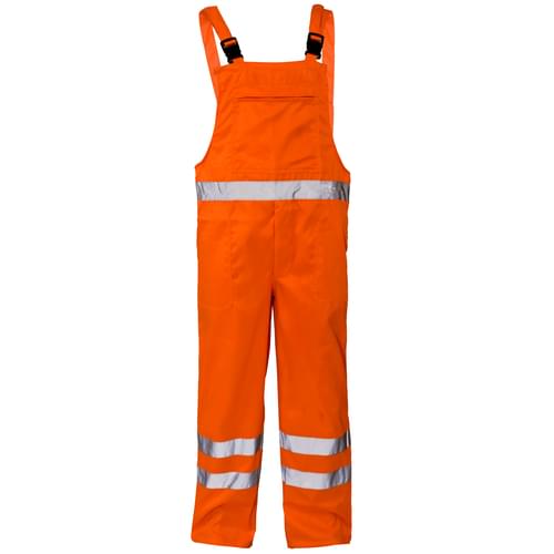 Hi Vis BIB & BRACE TROUSER ORANGE EN471 C2 GO/RT 3279 -S 10PCS