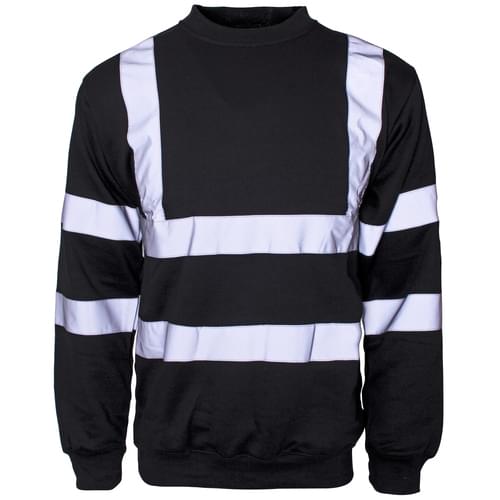 HV Crew Neck Sweat Shirt Black - Medium
