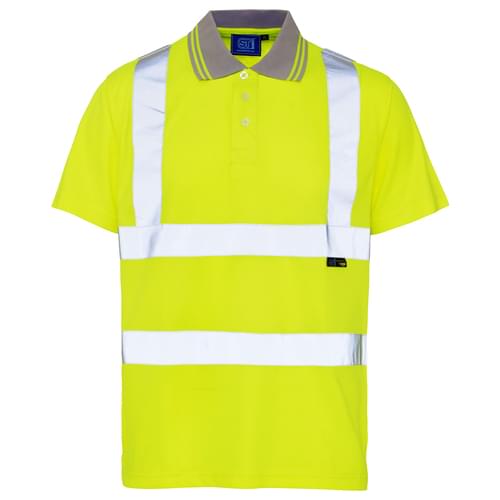 HV Polo Shirt Yellow BirdEye Std Tape - 150gsm - 3XL