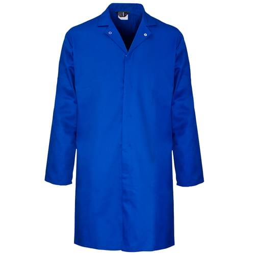 Food coat polycotton 245gsm with inside pocket - Royal blue - Small