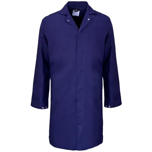 Food coat polycotton 245gsm with inside pocket - Navy Blue - XLarge