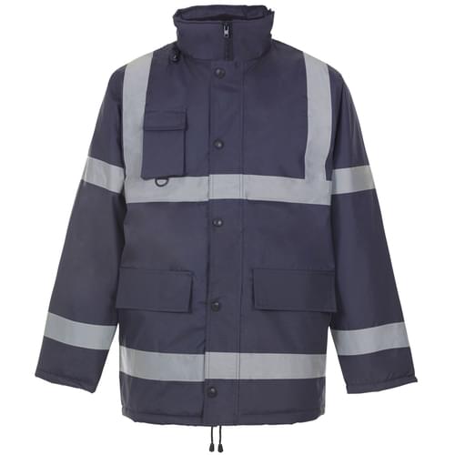 Security Parka Jacket with Tape - Navy - 3Xlarge