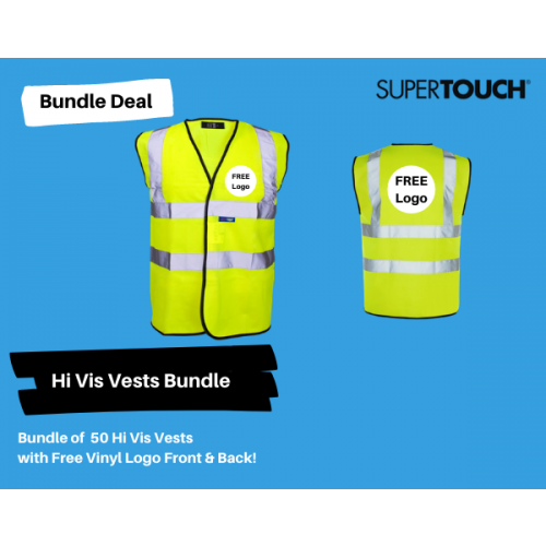 50 Hi Vis Vests with Your Logo Bundle Deal