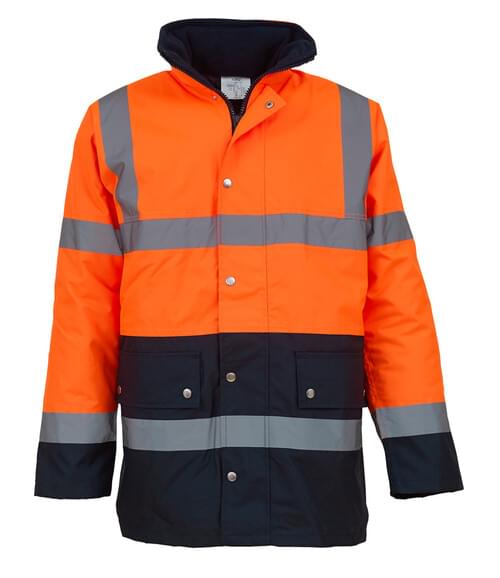 Yoko 2 Tone Motorway Jacket Orange/navy Size XL