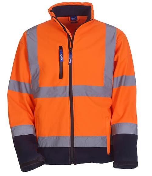Yoko Softshell Jacket Orange/navy Size 4XL
