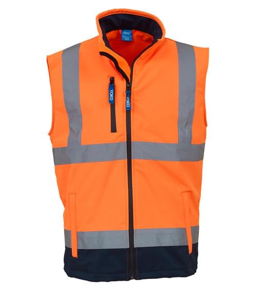 Yoko Softshell Gilet Orange/navy Size S