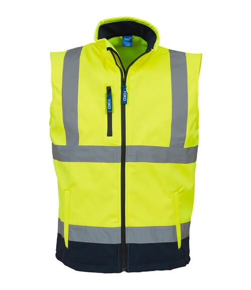 Yoko Softshell Gilet Yellow/navy Size 3XL