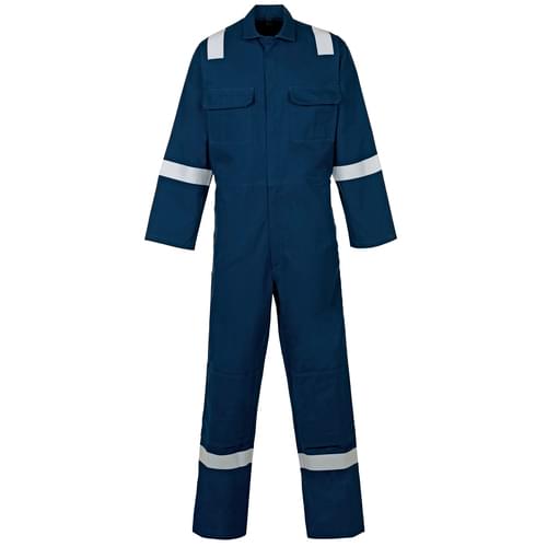 Weld-Tex Std FR Coverall with Tape Navy Blue - 330gsm - 2Xlarge