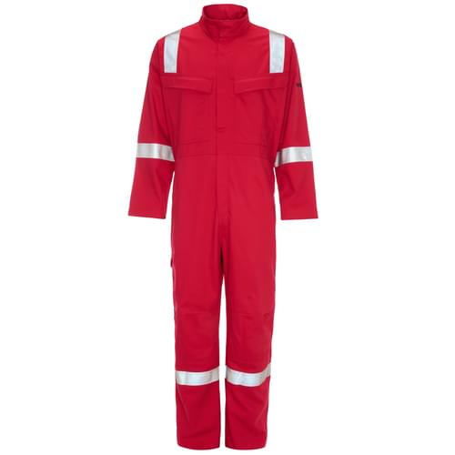 Weld-Tex Std FR Coverall with Tape Red - 350gsm - 4Xlarge