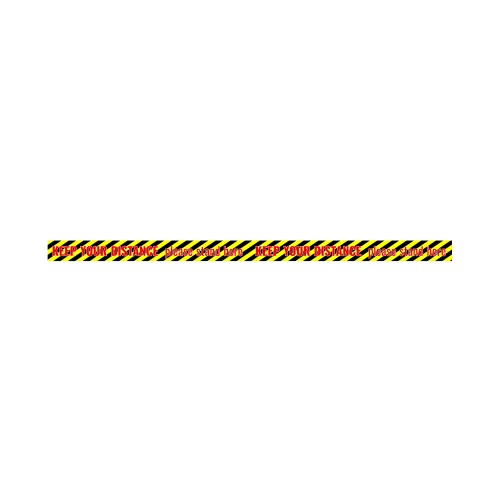 Social Distance Sticker 1300x60mm Tape (Pack of 5)