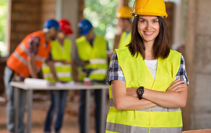 Woman Wearing PPE