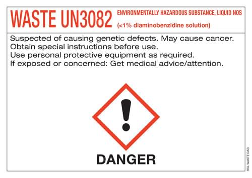 Waste DAB Label 63 Sheets 8 Per Sheet