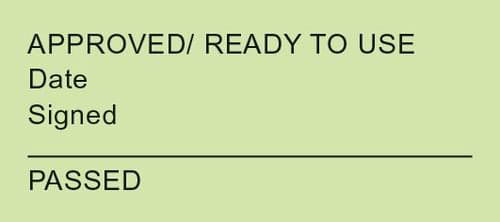 Approved / Ready To Use Green Labels Pk 1000