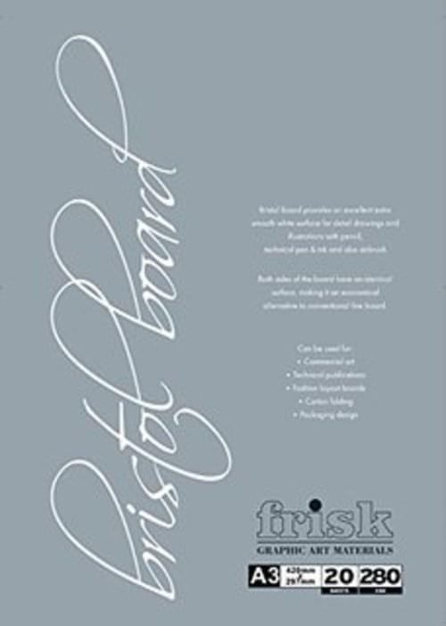 A3 Bristol Boards Pad 280gsm 20 Sheets
