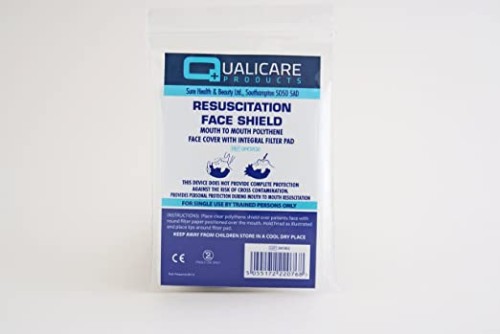 Rebreath CPR Mouth to Mouth Resuscitation Face Shield with Valve (Pack of 10)