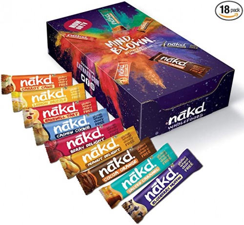 Nakd Mind Blown Fruit & Nut Bar Mixed Case - Vegan Bars - Gluten Free - Healthy Snack, 35 g (Pack of 18 Assorted)