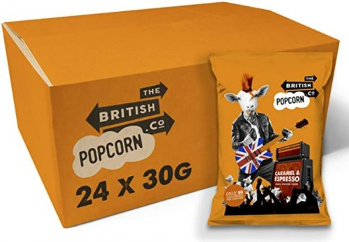The British Popcorn Co. Hand Popped Popcorn, Allergen Free, Vegan Snacks, Multipack Popcorn, 24 x 30g (Mix)