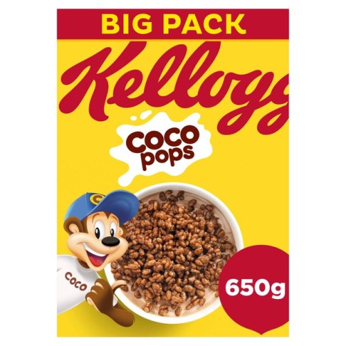 Kellogg's Coco Pops Chocolate Breakfast Cereal 650G