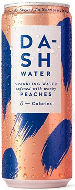 Dash Water Peach - 12 x Peach Flavoured Sparkling Spring Water