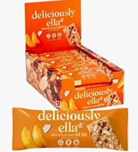 Deliciously Ella - Apricot & Coconut Oat Bar, Gluten-Free, Vegan Friendly, Healthy Snack, 50g (16 bars)