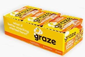 Graze Lively Lemon Oat Flapjacks - Vegetarian Healthy Snack Punnet - 53g (Pack of 9)